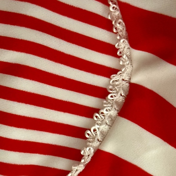 NWT - Belsira Neck-holder Candy Striped Vintage Style Swimsuit (RED) - Picture 8 of 12